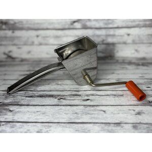 INOX Cheese Grater Hand Held Rotating Stainless Steel Cheese or Herb Grater